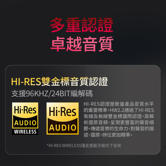 HW2.2 無線三模 賽事級電競耳機7.1聲道