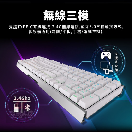 CHERRY MX3.0S無線 MX2A RGB白