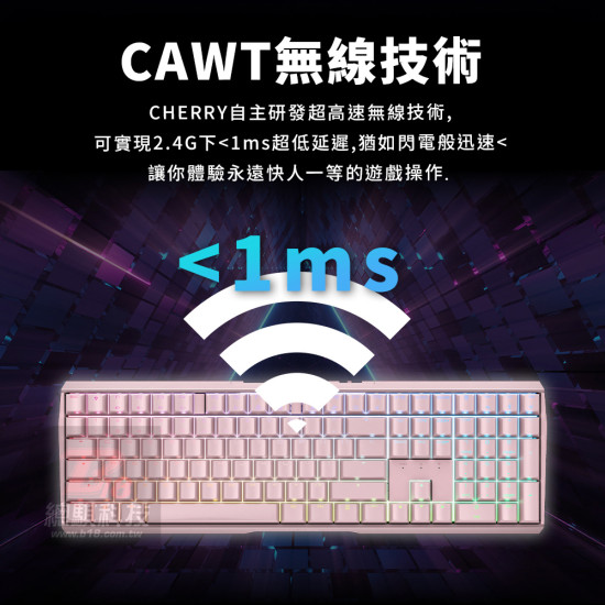 CHERRY MX3.0S無線 MX2A RGB粉