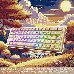iRocks 艾芮克 K104H 柔砂金 磁軸