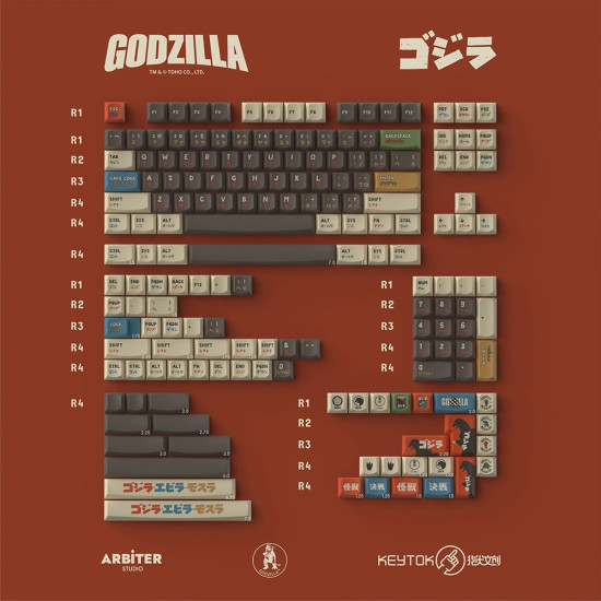 黑色經典哥吉拉鍵帽