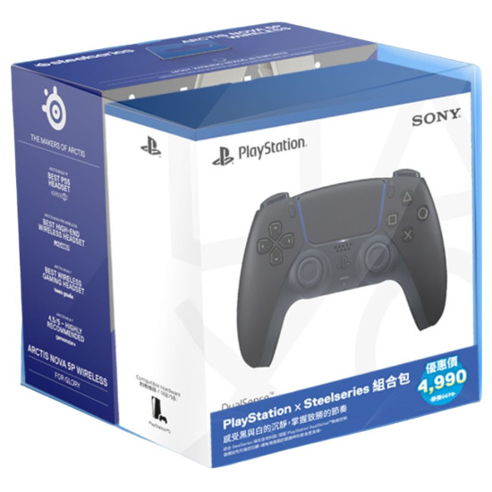 steelseries Arctis NOVA 5X 無線電競耳機麥克風(白) ＋PS DualSense無線控制器 (午夜黑)